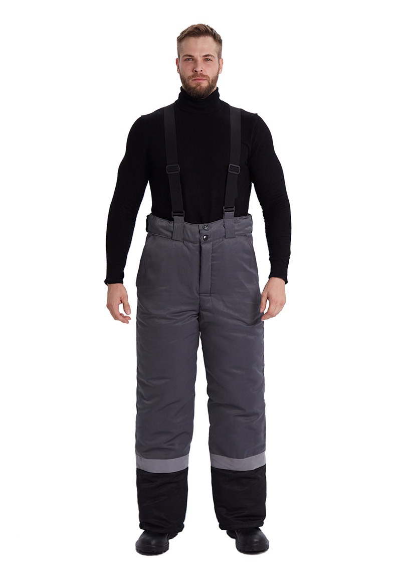 Костюм зимний "ЗИМНИК" куртка/брюки, цвет: т.серый/черный/красный