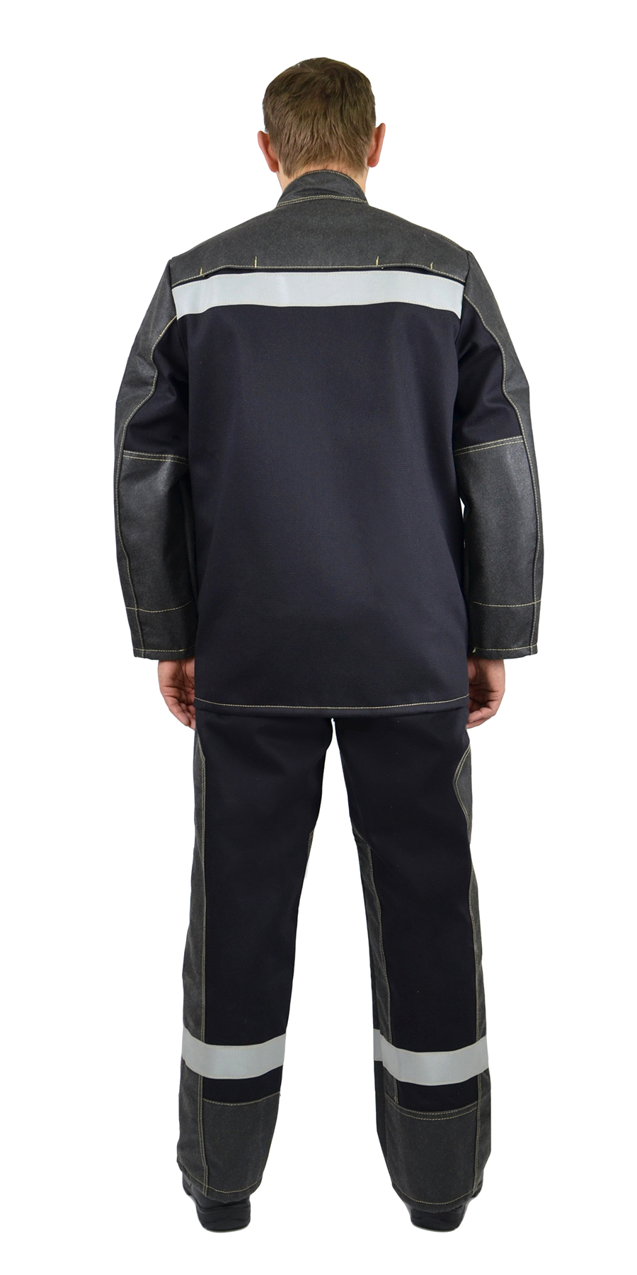 Костюм сварщика «ЦЕРБЕР» комбинированный (хлопок + арамид /панокс с силиконовым покрытием), КС-07