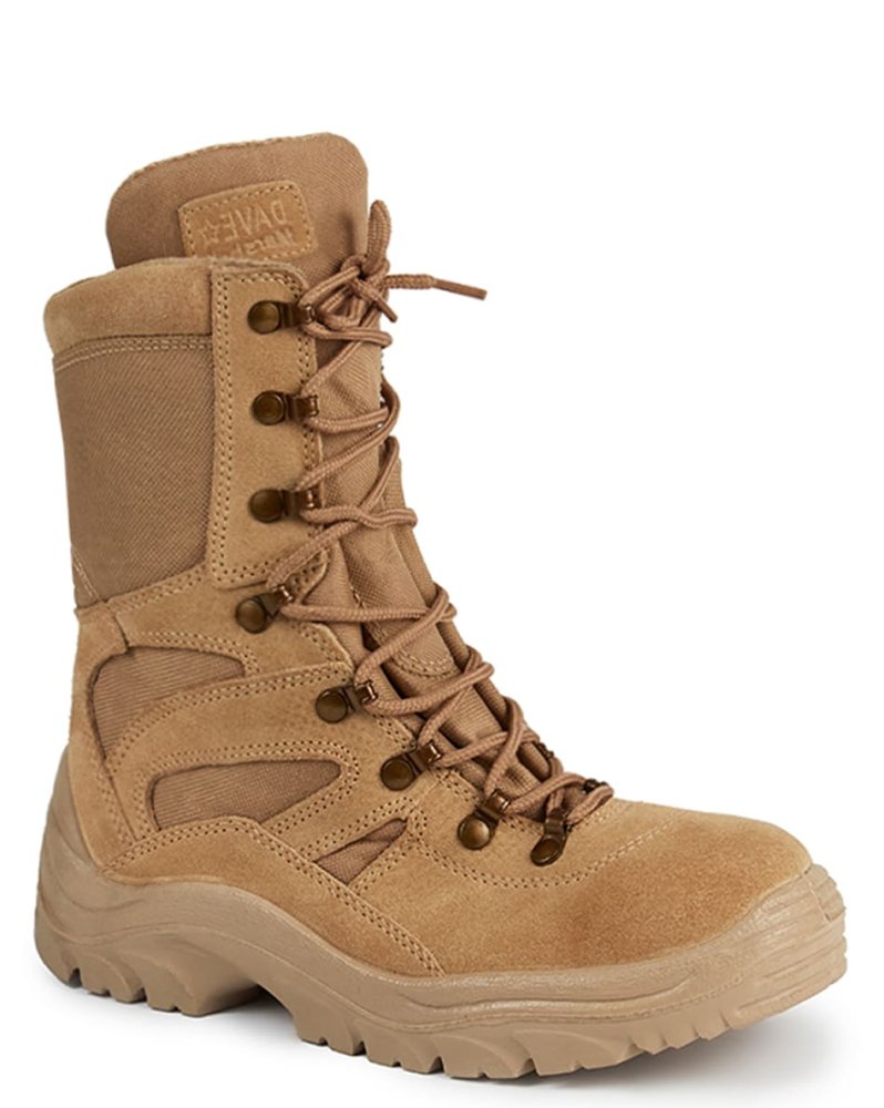 Ботинки с высокими берцами "Cobra D-8" бежевые, натуральная кожа