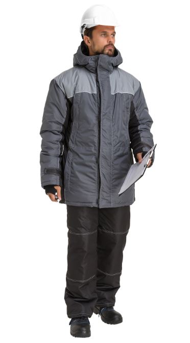 Куртка "Город" утепленная (т.сер/черн/св.сер)