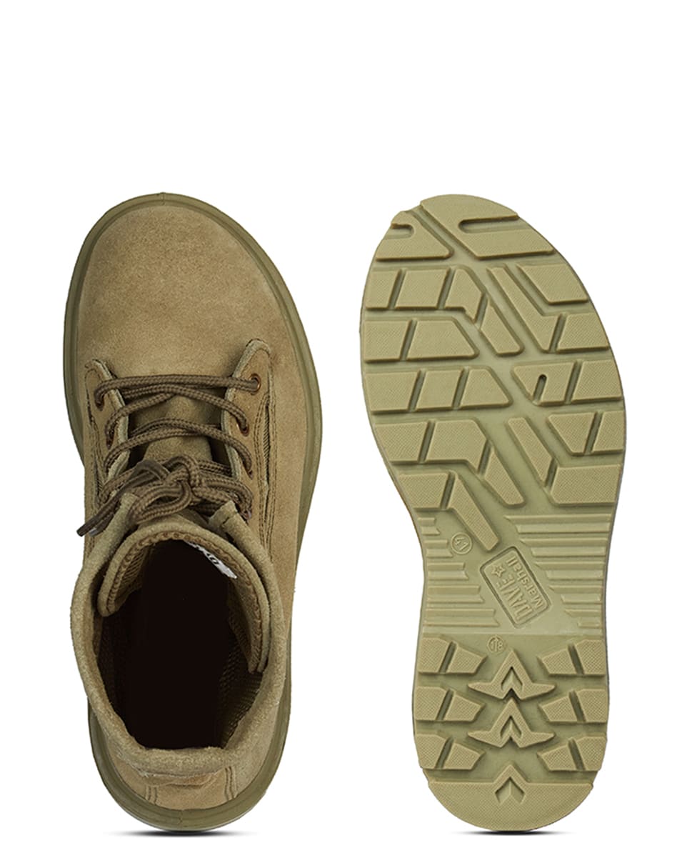 Ботинки с высокими берцами "Ховард" хаки, натуральная кожа