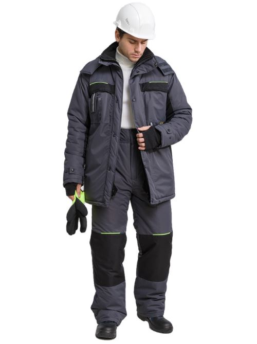 Костюм "ZinDER MEMBRANE" утепленный (т.сер./черн./лайм)