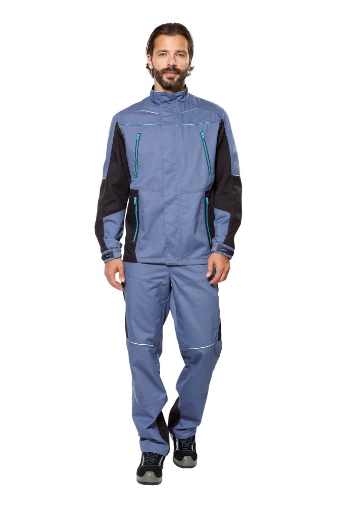 Костюм рабочий мужской летний "Кранц" цвет маренго/черный/голубой