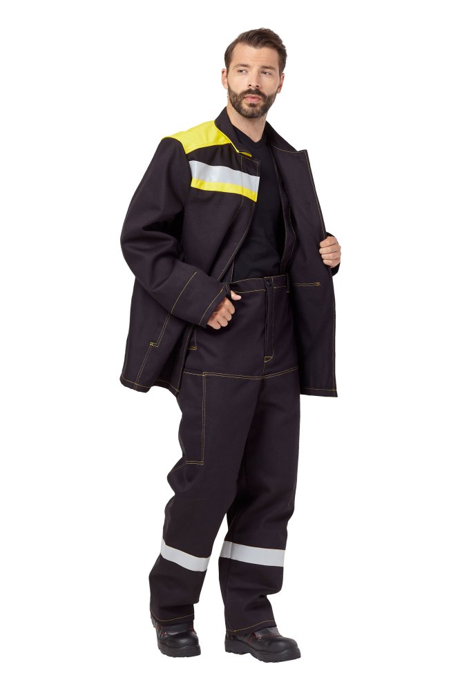 Костюм сварщика мужской летний "Файмер 2" цвет черный/желтый