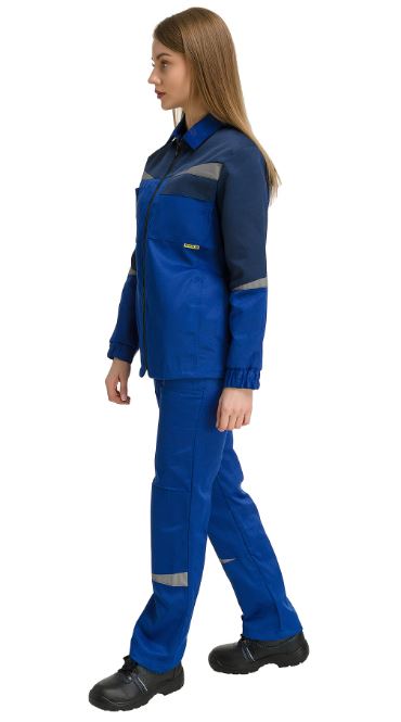 Костюм женский "Монтана" с брюками (василек/т.синий)