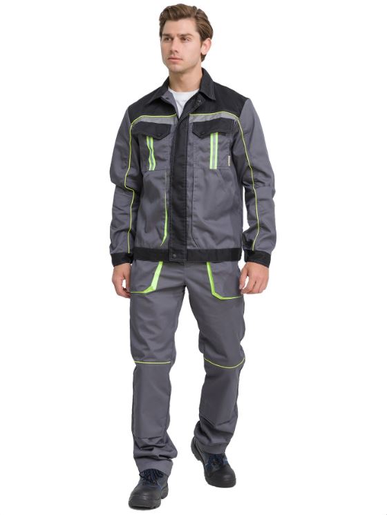 Костюм "Оптима NEO" (т.сер/черн/лайм)