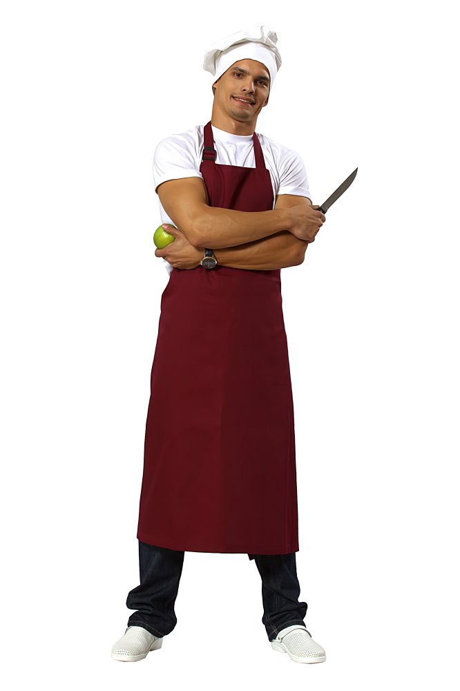 Фартук поварской цвет бордовый