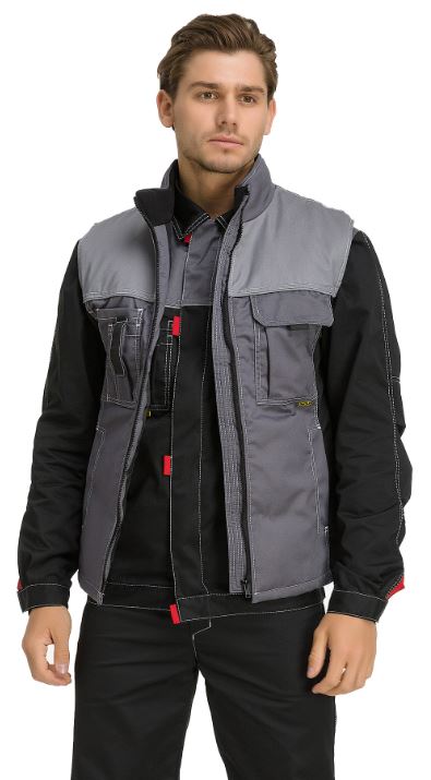 Жилет "Город" утепленный (т.сер/св.сер/черн)