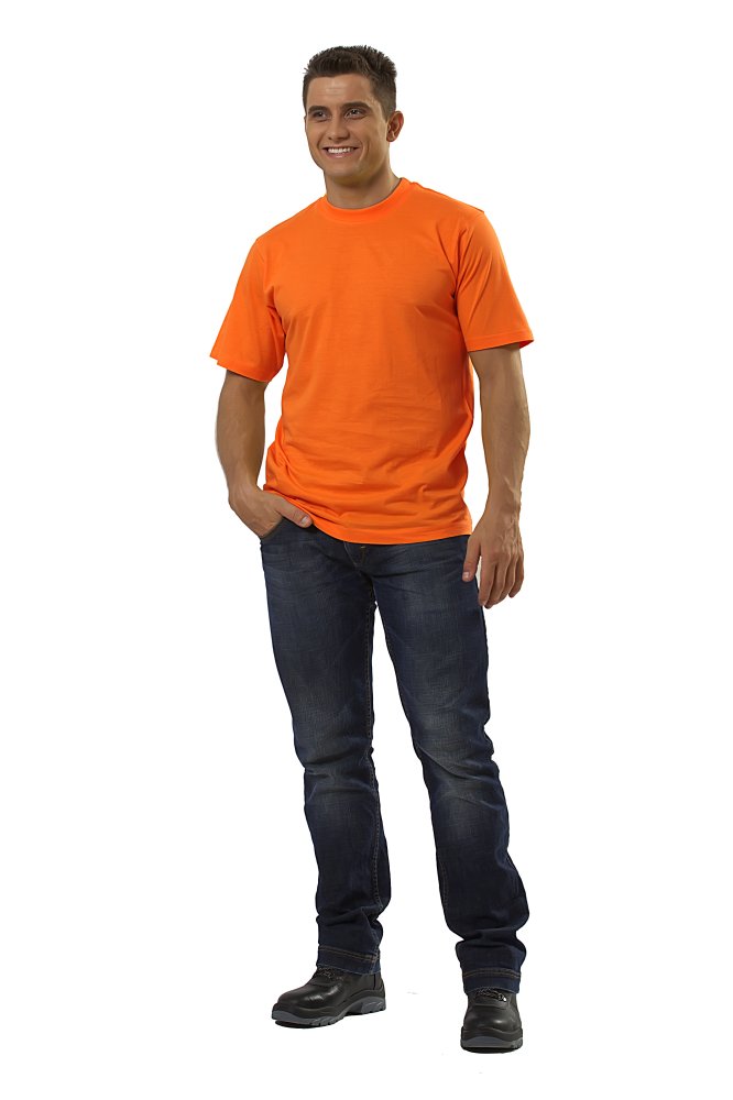 Футболка мужская с коротким рукавом цвет оранжевый