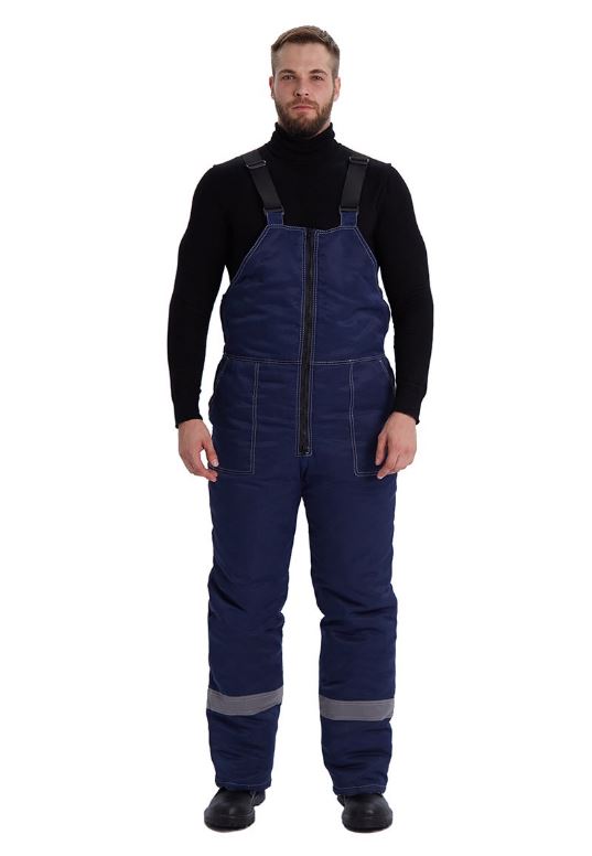 Костюм зимний "ВЬЮГА" куртка/полукомб. цвет: т.синий/василек