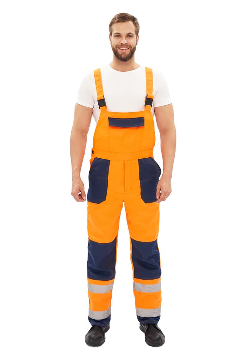 Костюм летний сигнальный Скандин куртка/полукомб. оранжевый/т.синий