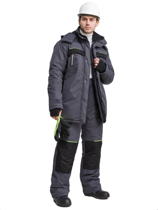 Костюм "ZinDER MEMBRANE" утепленный (т.сер./черн./лайм)
