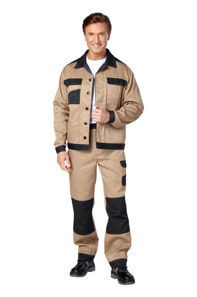 Костюм рабочий мужской летний "Умелец 1" цвет бежевый/черный