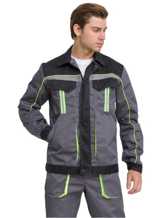 Костюм "Оптима NEO" (т.сер/черн/лайм)