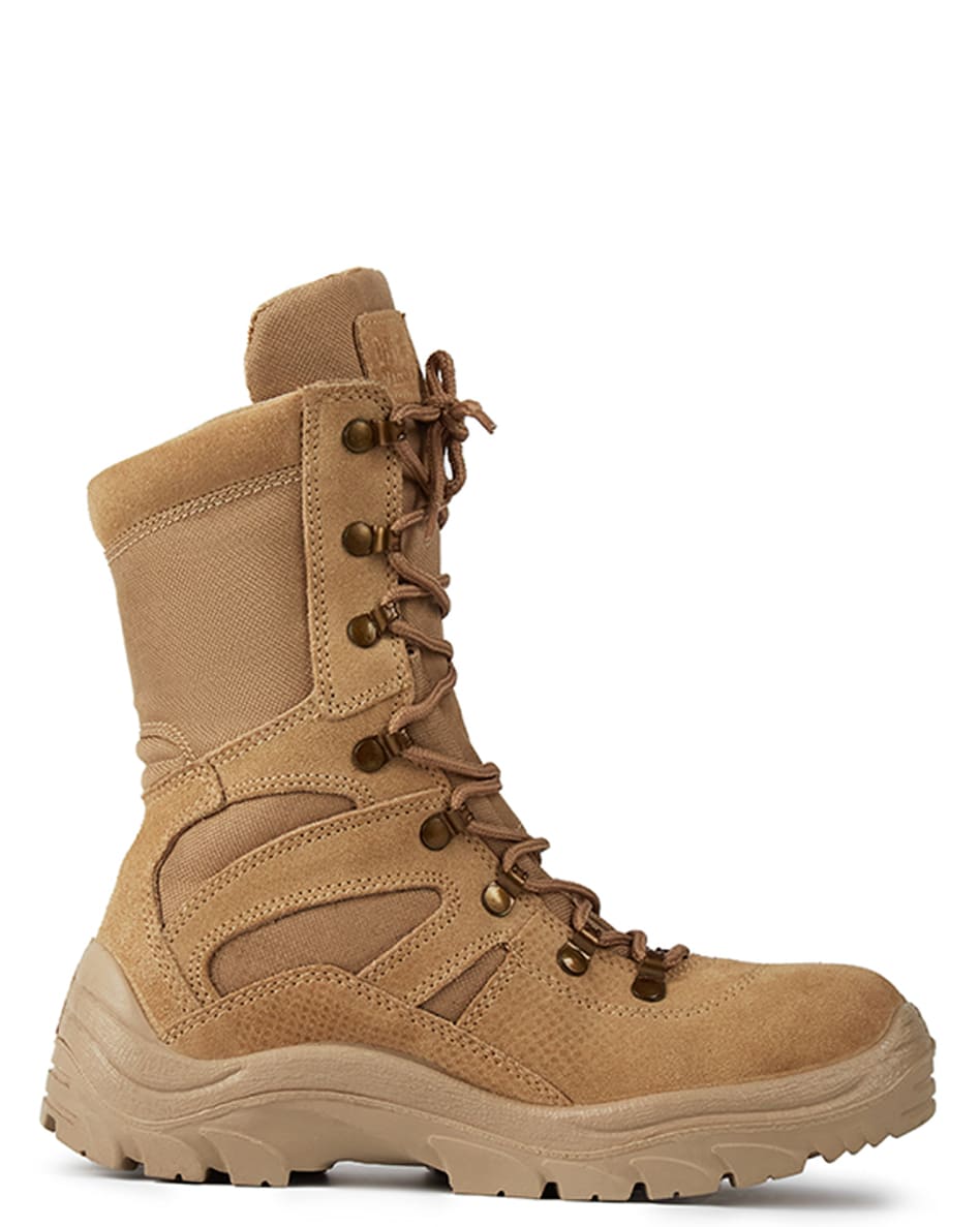 Ботинки с высокими берцами "Cobra D-8" бежевые, натуральная кожа