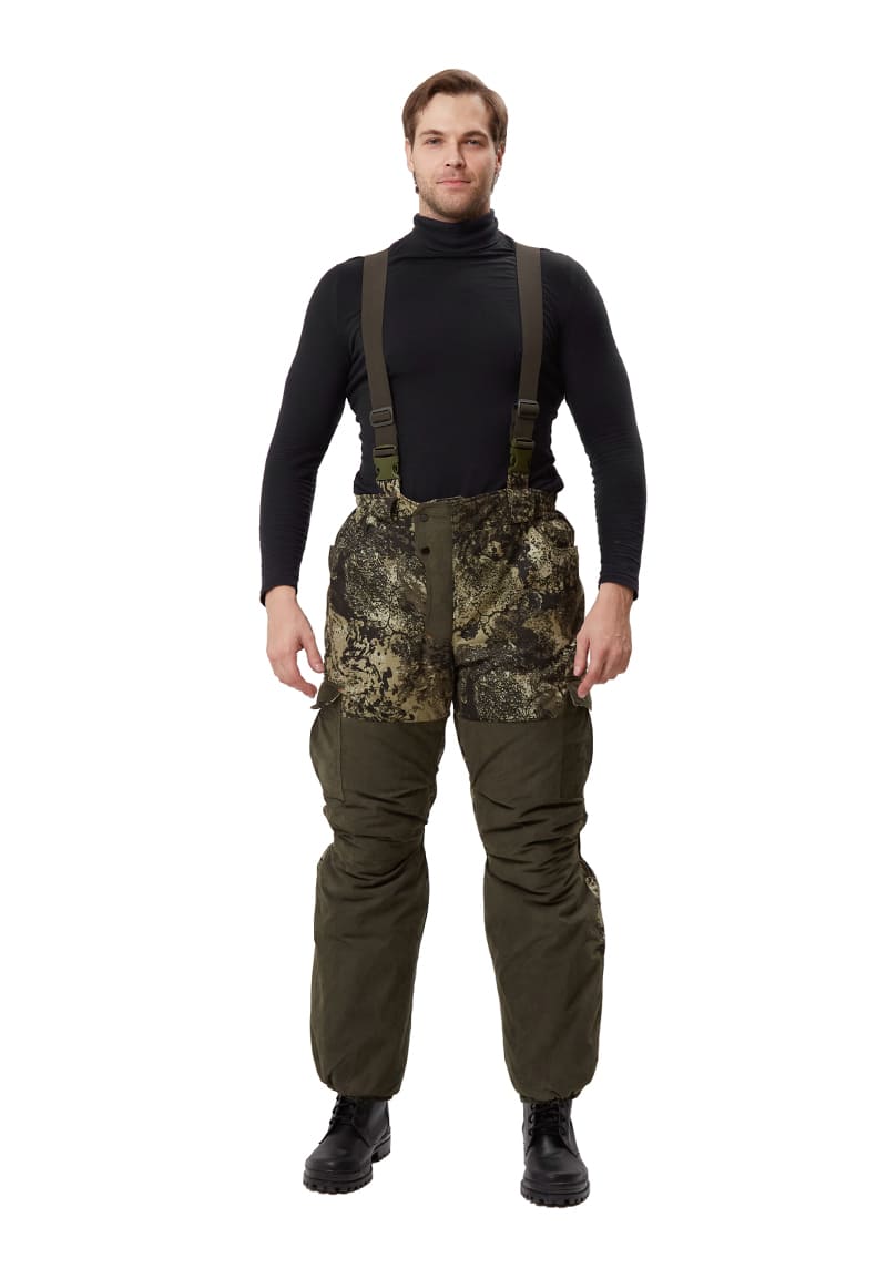 Костюм зимний «ГЕРКОН» куртка/брюки, цвет: кмф "серая глина"/т.хаки, ткань: Алова/Финляндия