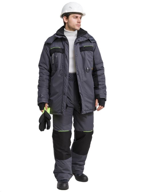 Костюм "ZinDER MEMBRANE" утепленный (т.сер./черн./лайм)