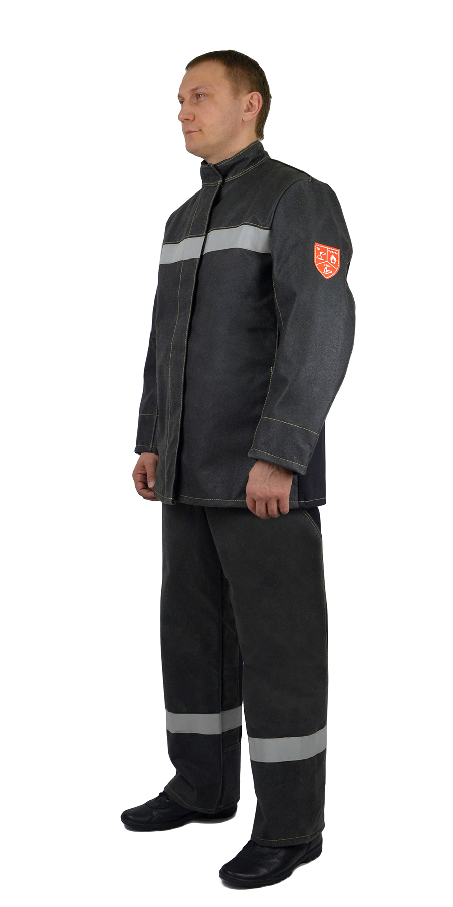 Костюм сварщика «ЦЕРБЕР» комбинированный (хлопок + арамид /панокс с силиконовым покрытием), КС-07