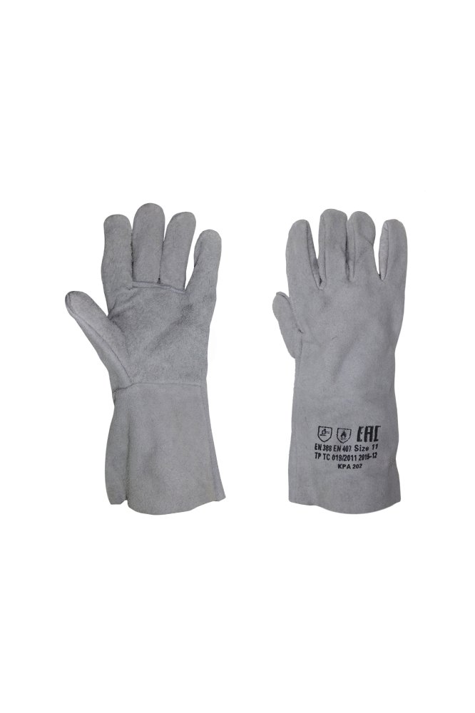 Краги рабочие "Труд" спилковые цвет серый