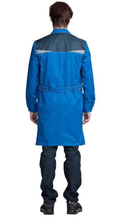 Халат "Монтана" летний (василек/т.синий)