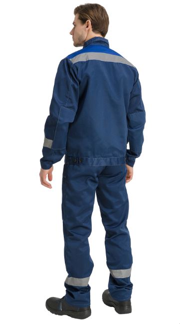 Костюм "Чикаго" с полукомбинезоном (т.синий/василек)