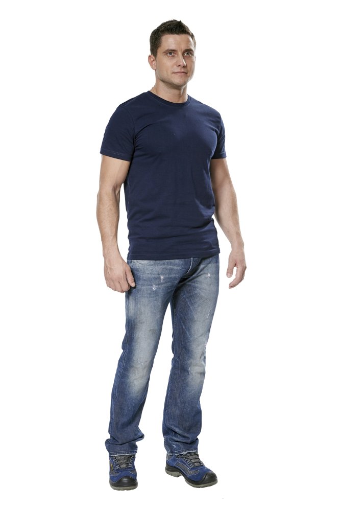 Футболка мужская с коротким рукавом цвет темно-синий