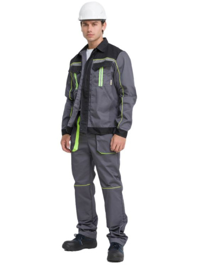 Костюм "Оптима NEO" (т.сер/черн/лайм)