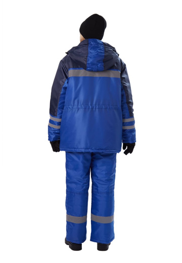 Костюм ЖЕНСКИЙ зимний "ЗИМНИК" куртка/полукомб. цвет: василек/т.синий