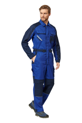 Комбинезон рабочий мужской летний/демисезонный "Мегаполис" цвет василек/темно-синий