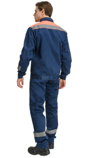 Костюм "Чикаго" с полукомбинезоном (т.синий/оранжевый)