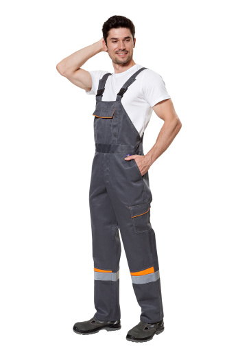 Костюм рабочий мужской летний "Комфорт 2" серый/оранжевый