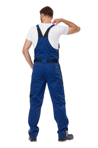 Полукомбинезон рабочий мужской летний "Azur" цвет синий/черный