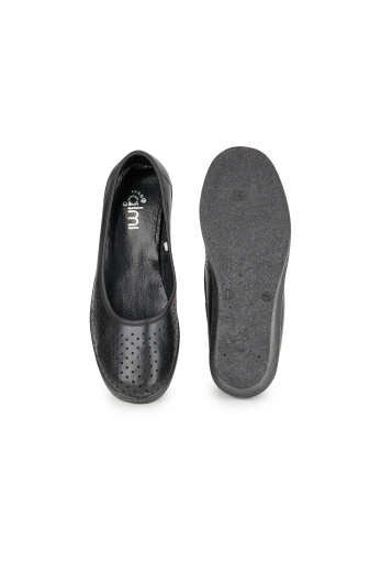 Туфли женские "Нуар" кожаные цвет черный