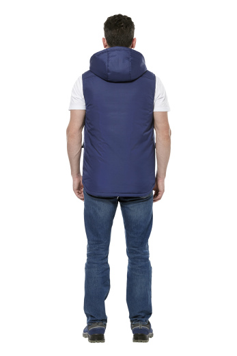 Жилет утепленный "Универсальный" цвет темно-синий/серый