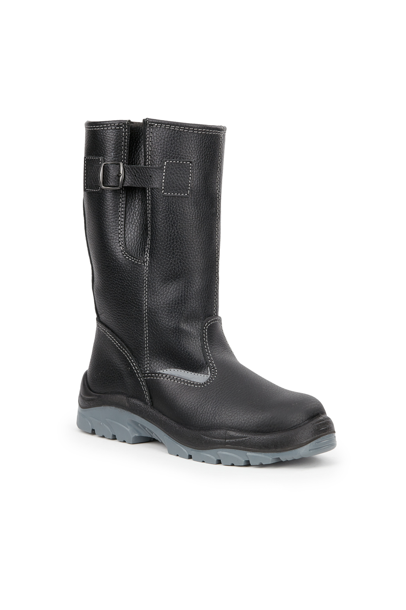 Сапоги рабочие летние/демисезонные "Комфорт" кожаные с МП цвет черный