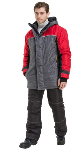 Куртка "Город" утепленная (т.сер/черн/красн)