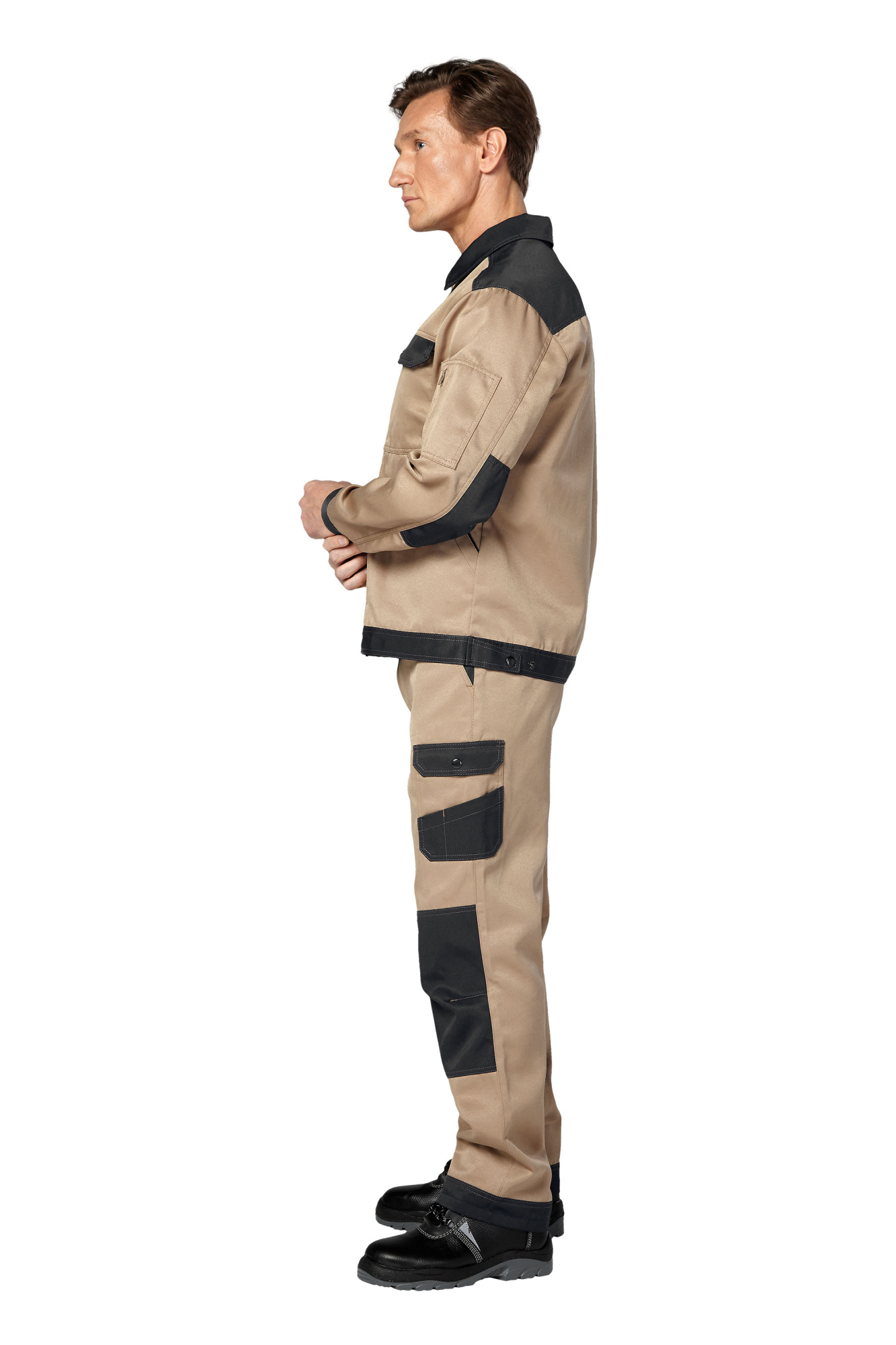Костюм рабочий мужской летний "Умелец 1" цвет бежевый/черный