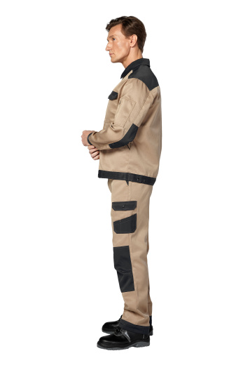 Костюм рабочий мужской летний "Умелец 1" цвет бежевый/черный