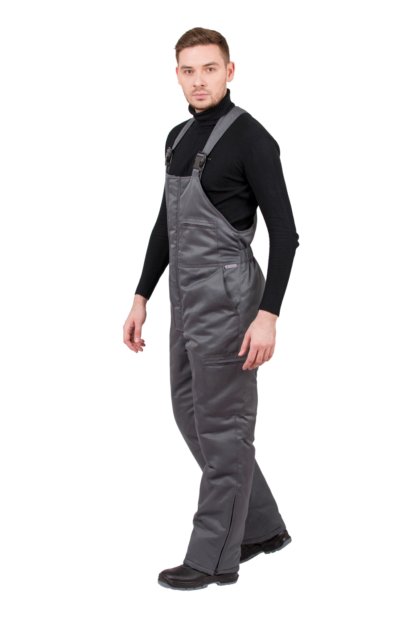 Полукомбинезон рабочий мужской зимний "Прим" цвет серый