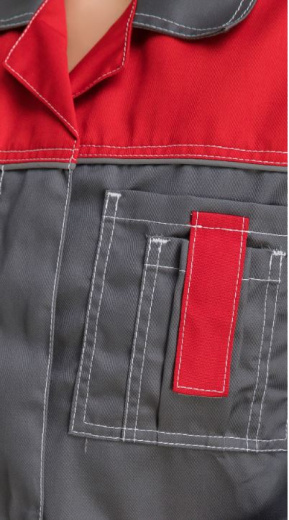 Халат "Город" женский (т.сер/красн)