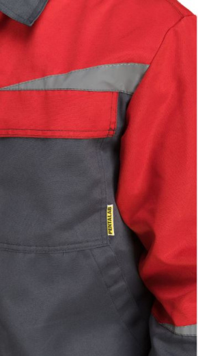 Костюм "Монтана" с полукомбинезоном (т.серый/красный)