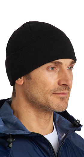 Шапка на флисе трикотажная черная класс 12