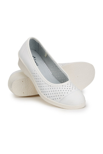 Туфли женские "Блонд" кожаные цвет белый