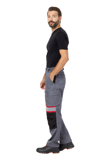 Костюм мужской летний рабочий  "Памир" цвет серый/черный/красный