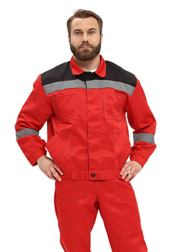 Костюм рабочий "Легион" красный/черный