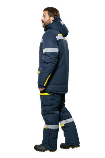 Костюм рабочий мужской зимний "Валдай-Норд" 4 и особый климатический пояс цвет темно-синий/желтый