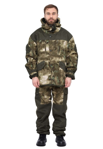 Костюм демисезонный "ГОРКА" куртка/брюки, цвет: кмф "Облака зеленый ", ткань: Твил рип-стоп/Грета