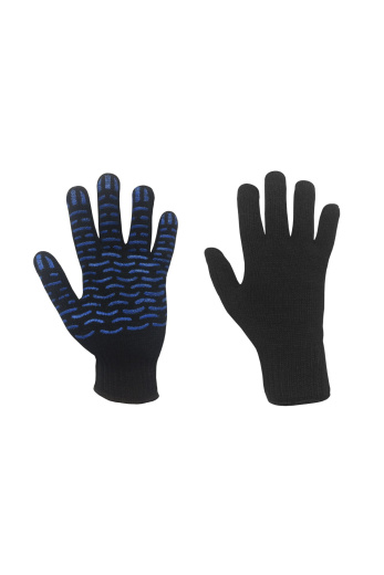 Перчатки рабочие зимние "Зима" двойные п/ш с ПВХ цвет черный