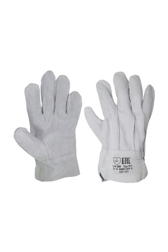 Перчатки рабочие из кожевенного спилка без подкладки