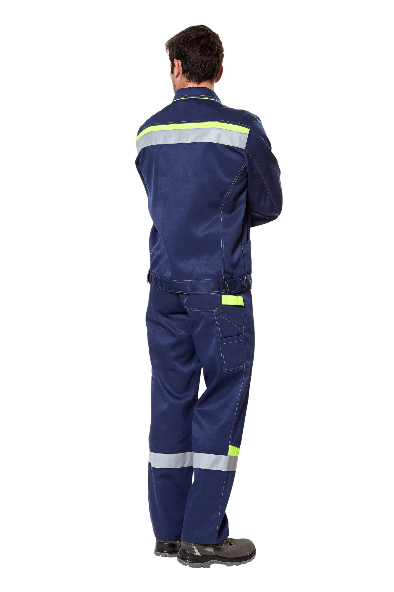 Костюм рабочий мужской летний "Комфорт 2" неоновый/темно-синий
